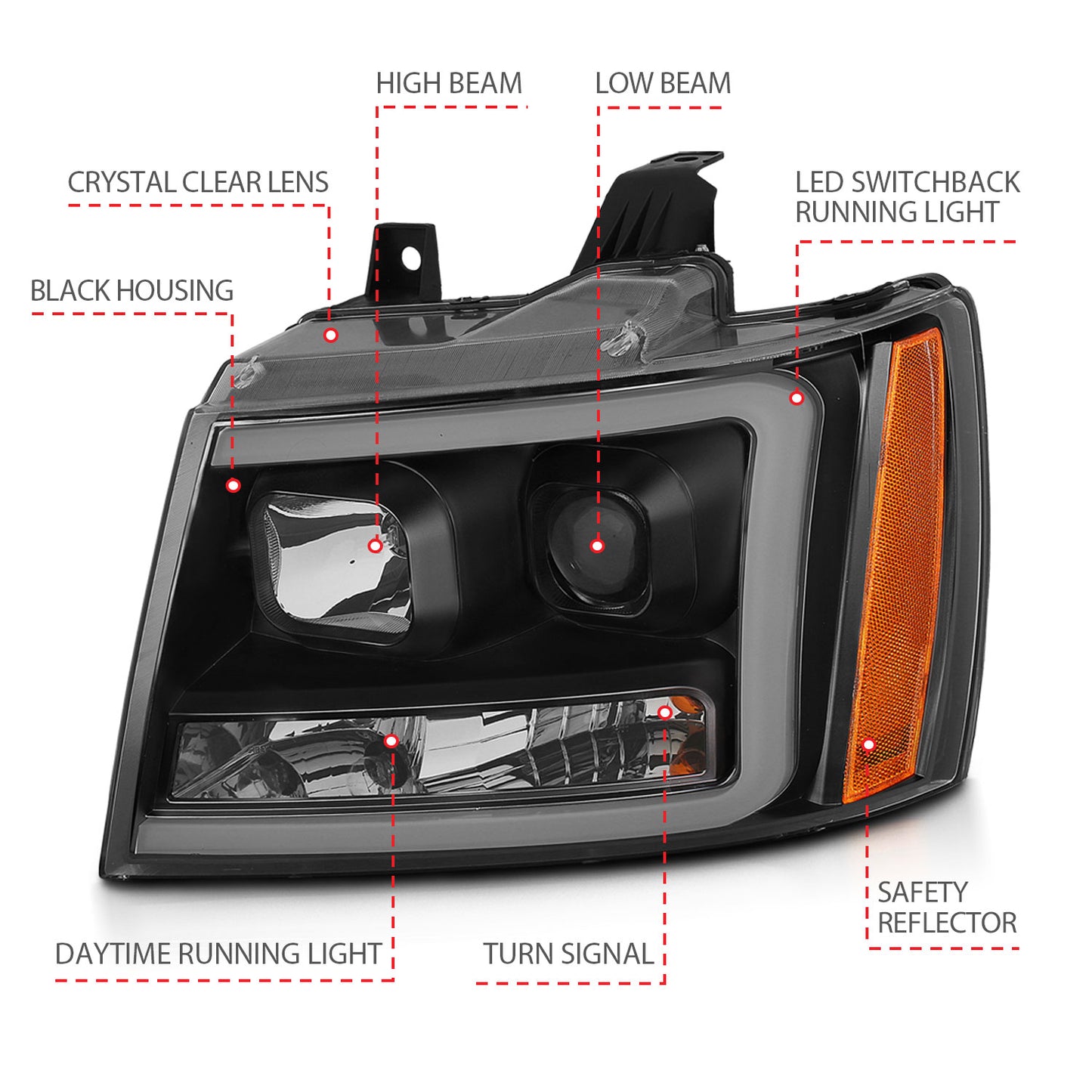 ANZO USA - ANZO USA Projector Headlights - 111402