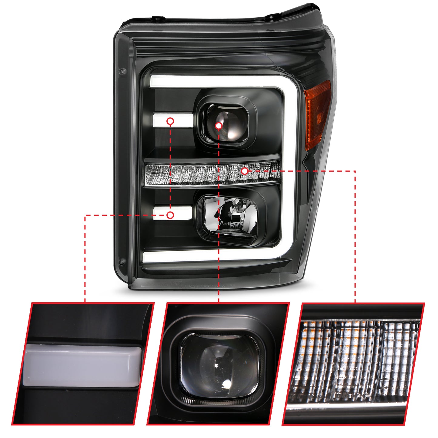 ANZO USA - ANZO USA Projector Headlights - 111406