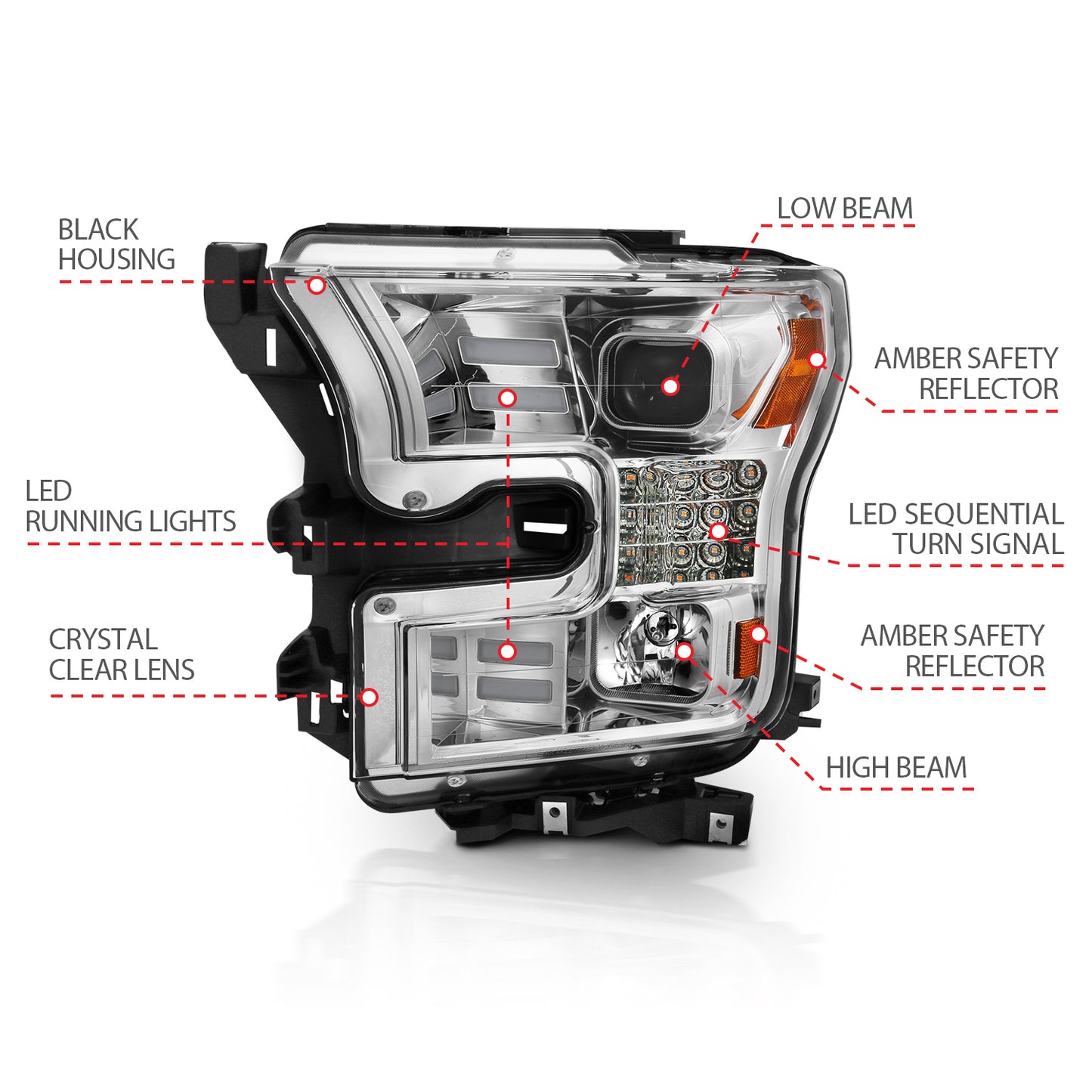 ANZO USA - ANZO USA Projector Headlights - 111409