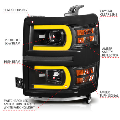 ANZO USA - ANZO USA Projector Headlights - 111412