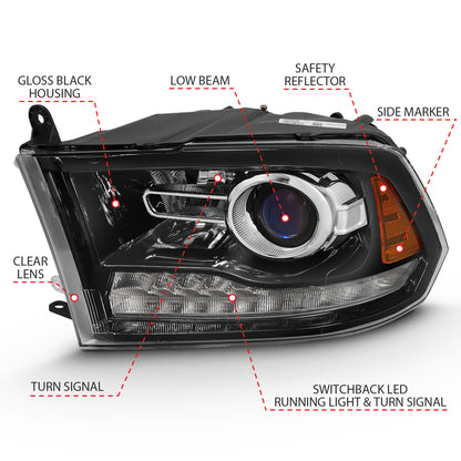 ANZO USA - ANZO USA Projector Headlights W/ Halo - 111439