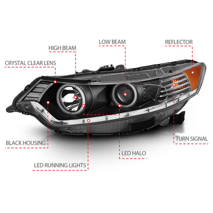 ANZO USA - Projector Headlight Set W/Halo - 121393