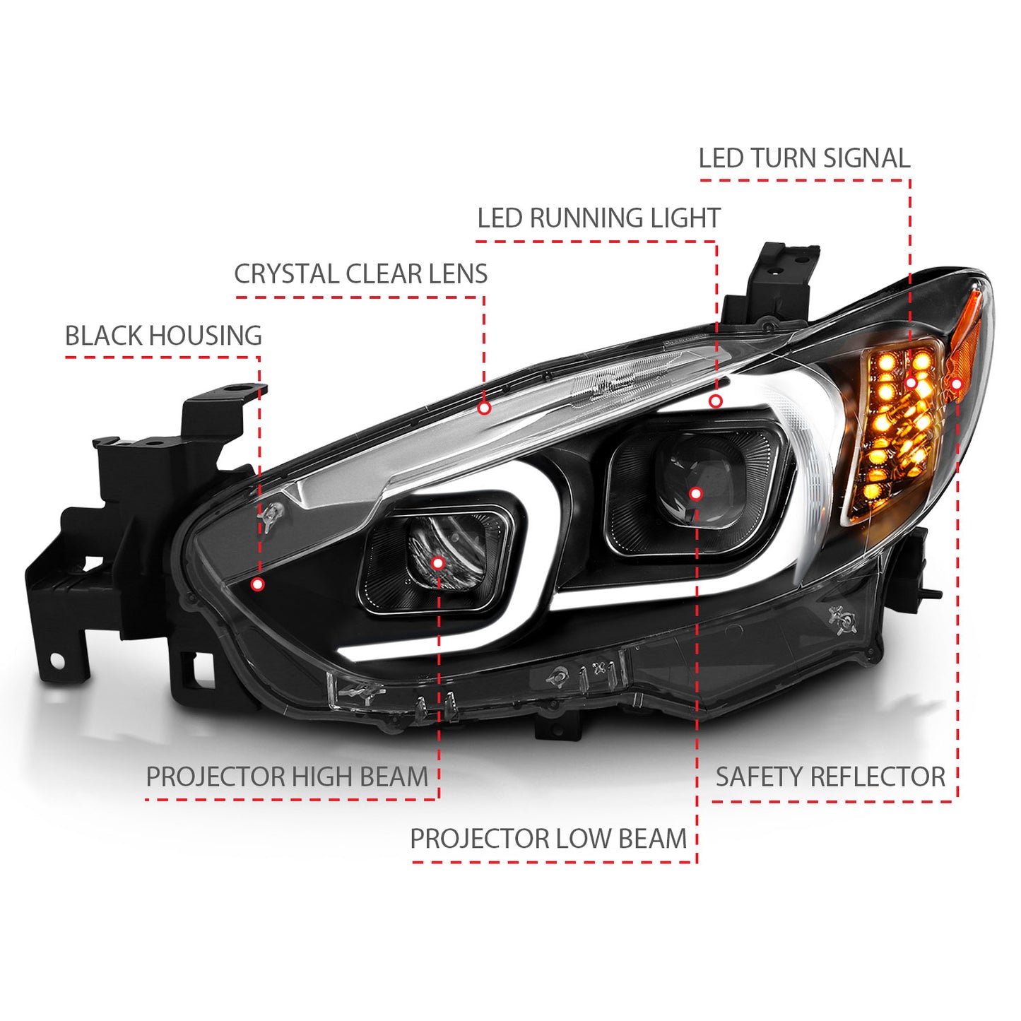 ANZO USA - Projector Headlight Set - 121516