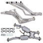 79-93 MUSTANG 5.0 1-5/8 LONG TUBE HEADERS AUTO PLUS MID PIPE (SILVER CERAMIC)