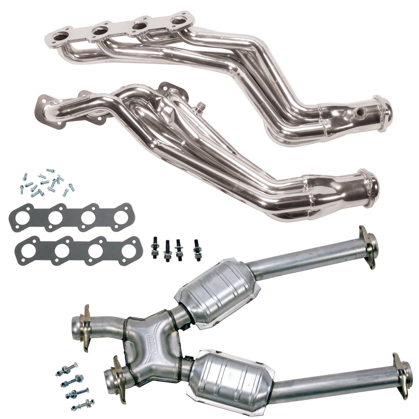 96-04 MUSTANG GT 1-5/8 LONG TUBE HEADERS PLUS MID PIPE (TITANIUM CERAMIC)