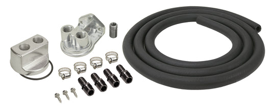 Engine Oil Filter Relocation Kit 1/2" NPT Ports With 3/4"-16 Engine Thread Size