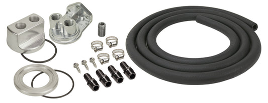 Engine Oil Filter Relocation Kit 1/2" NPT Ports W/ 13/16"-16 Engine Thread Size