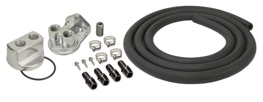 Engine Oil Filter Relocation Kit 1/2" NPT Ports W/ 22x1.5mm Engine Thread Size