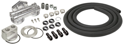 Dual Mount Univ Oil Filter Relocation Kit 1/2" NPT Ports 3/4"-16 Filter Thread