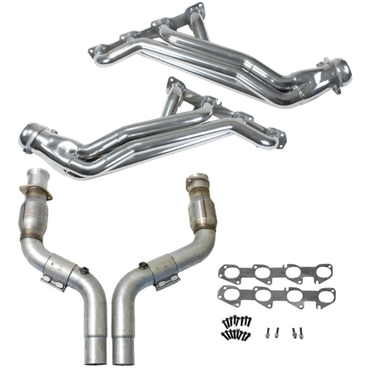 06-24 DODGE 6.1/6.2/6.4 HEMI 1-7/8 LONG TUBE HEADERS PLUS MID PIPE (SILVER)