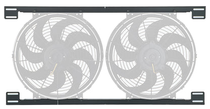 Black Tornado Electric Fan Mounting Bracket Kit Dual Fan