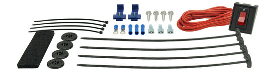 Electric Fan Mounting Kit Plastic Rods Clips And Manual On/Off Switch W/ Wiring