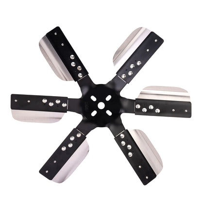 17" Heavy Duty Stainless Steel Standard Rotation Flex Fan Black Hub