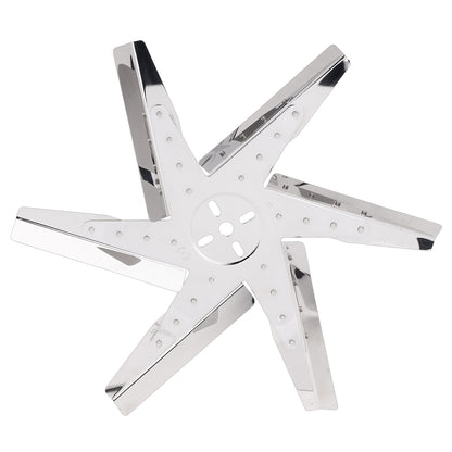 18" High Performance Stainless Steel Reverse Rotation Flex Fan Chrome Hub