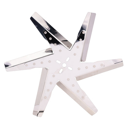 18" High Performance Stainless Steel Reverse Rotation Flex Fan Chrome Hub