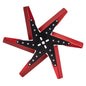 17" High Performance Aluminum Standard Rotation Flex Fan Red Blade W/ Black Hub