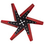 18" High Performance Aluminum Standard Rotation Flex Fan Red Blade W/ Black Hub