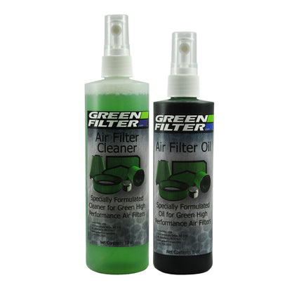 Green Filter USA - Cleaner And Synthetic Oil Kit; 12oz. Cleaner; 8oz. Oil (Green)