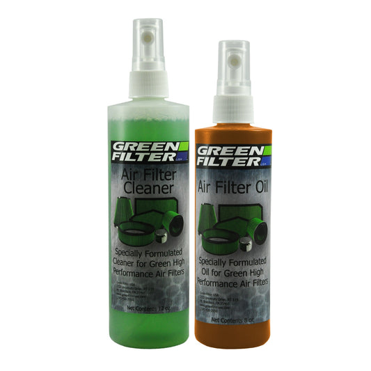 Green Filter USA - Cleaner And Synthetic Oil Kit; 12oz. Cleaner; 8oz. Oil (Orange)