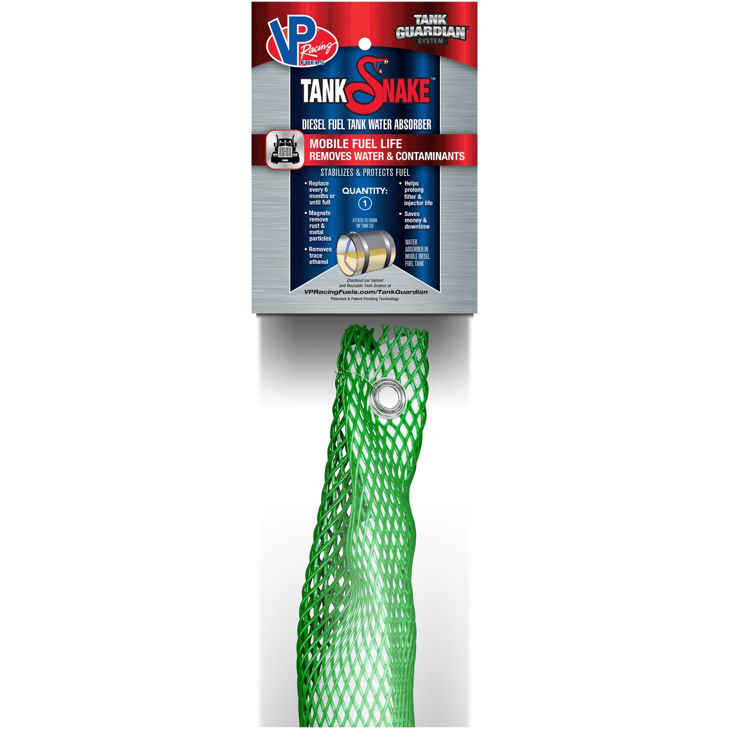 Reusable Green Tank Snake 4in X 14ft