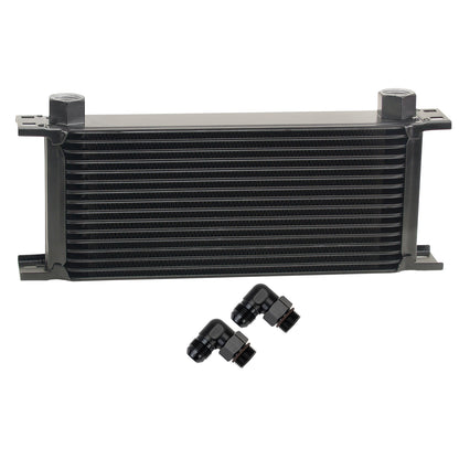 16 Row Series 10000 Stack Plate Oil Fluid Cooler 90 Degree Swivel -8AN