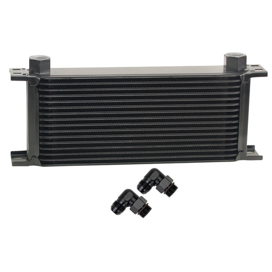 16 Row Series 10000 Stack Plate Oil Fluid Cooler 90 Degree Swivel -8AN