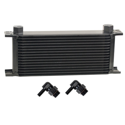 16 Row Series 10000 Stack Plate Oil Fluid Cooler 90 Degree Swivel -10AN