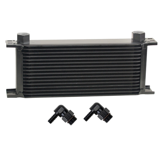 16 Row Series 10000 Stack Plate Oil Fluid Cooler 90 Degree Swivel -10AN