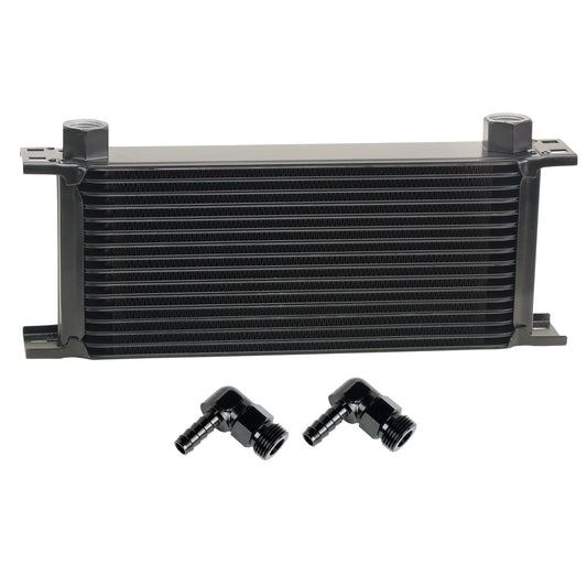 16 Row Series 10000 Stack Plate Oil Fluid Cooler 90 Degree Swivel -10AN