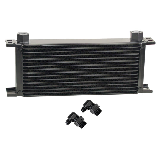 16 Row Series 10000 Stack Plate Oil Fluid Cooler 90 Degree Swivel -6AN