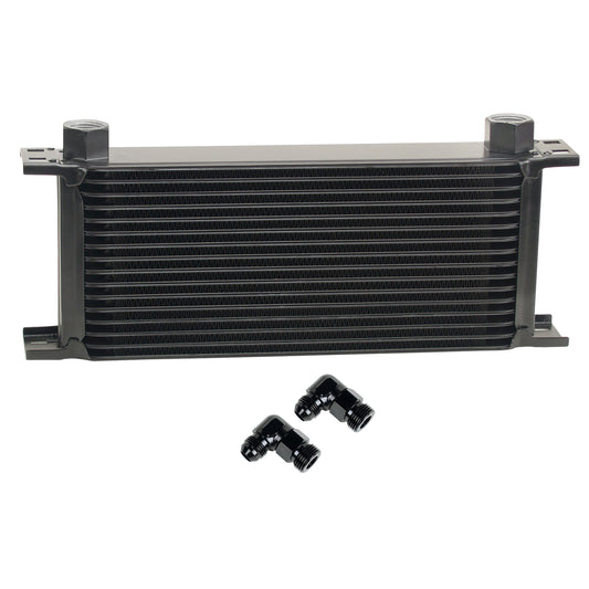 16 Row Series 10000 Stack Plate Oil Fluid Cooler 90 Degree Swivel -8AN