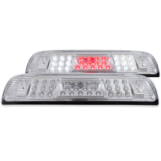 Two LED truck lights on a white background