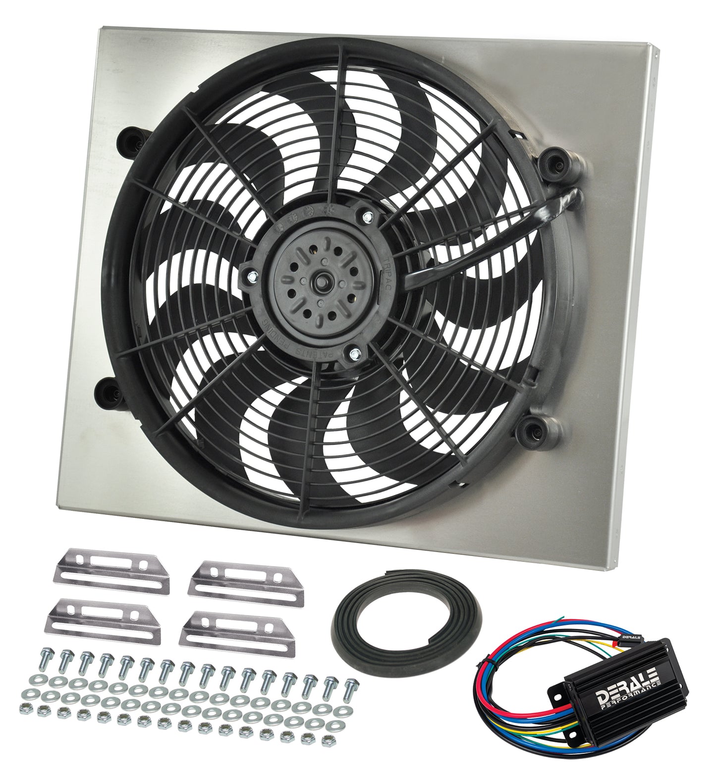Powerpack - High Output Single 17" RAD Fan/Alum Shroud Kit W/ PWM Controller