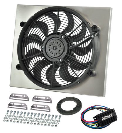 Powerpack - High Output Single 17" RAD Fan/Alum Shroud Kit W/ PWM Controller