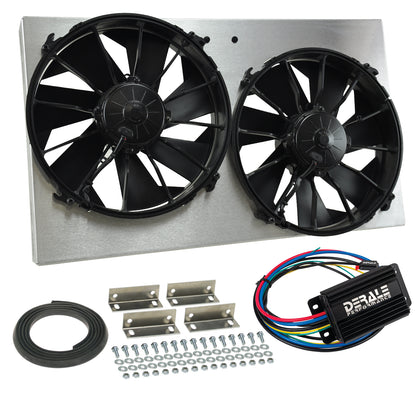 Powerpack - High Output Dual 12" RAD Fan/Alum Shroud Kit W/ PWM Controller