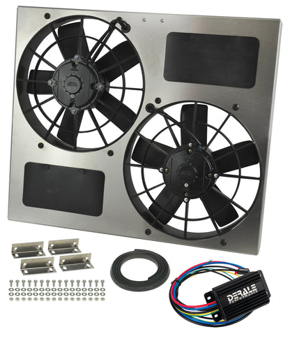 Powerpack - High Output Dual 11" RAD Fan/Alum Shroud Kit W/ PWM Controller