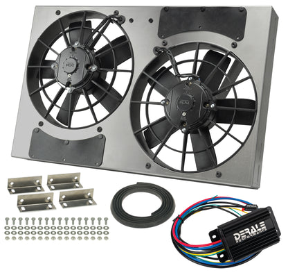 Powerpack - High Output Dual 11" RAD Fan/Alum Shroud Kit W/ PWM Controller