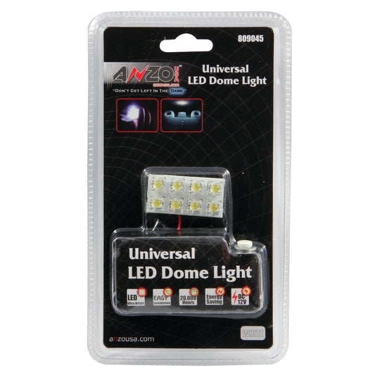 ANZOR Universal LED Dome Light packaging on a white background