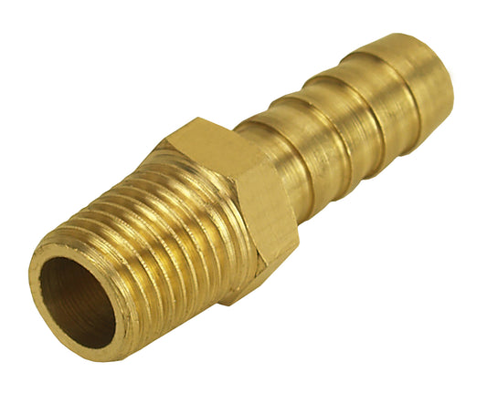 Straight Hose Barb Fitting 1/4" NPT Male X 3/8" Barb Each