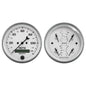 AutoMeter 2 Pc. Gauge Kit 3-3/8 in. Quad & Speedometer 240-33 Ω Old Tyme White - ATM-1600
