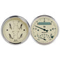 AutoMeter 2 Pc. Gauge Kit 3-3/8 in. Quad & Tach/Speedo 240-33 Ω Antique Beige - ATM-1820