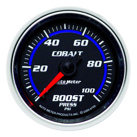 AutoMeter 2-1/16 in. Boost Gauge 0-100 PSI Cobalt - ATM-6106