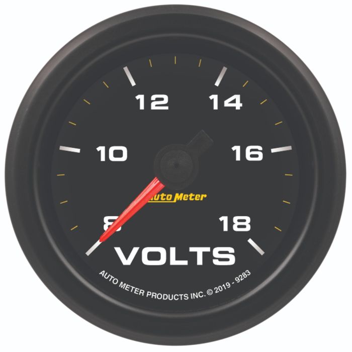 AutoMeter 2-1/16 in. Voltmeter Gauge 18V Extreme Environment w/Warn – ATM-9283