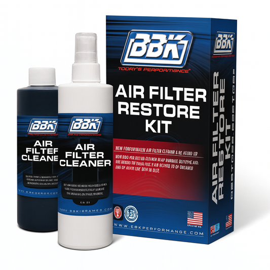 DBK Air Filter Clean and Restore Kit with bottles and packaging on a white background
