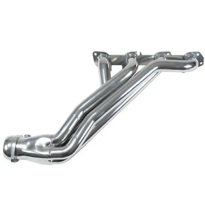 Metallic exhaust pipe on a white background