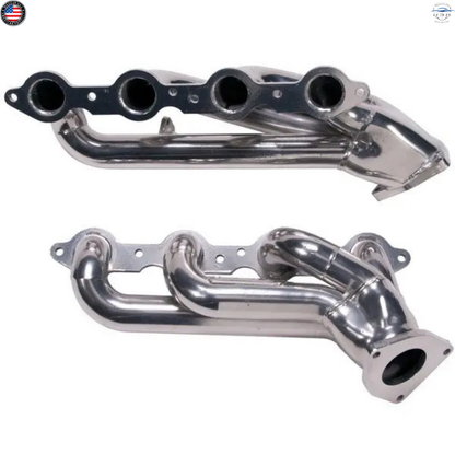 BBK 40060 Shorty Headers Polished Ceramic 1999-2013 Chevrolet GMC Truck SUV 6.0L