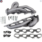 Car exhaust manifold kit with hardware on a white background