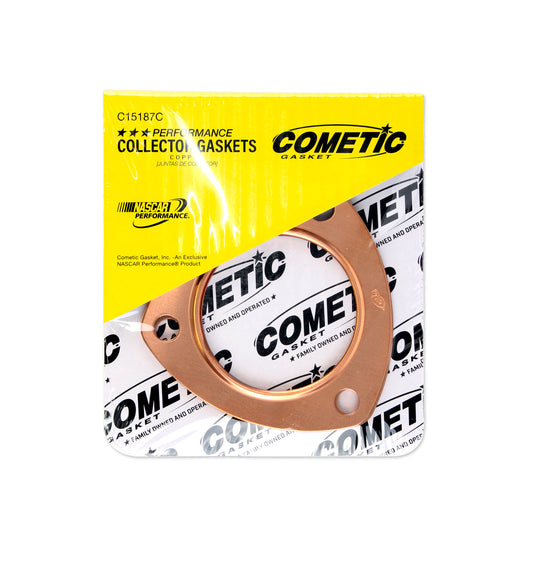 Cometic Gasket Automotive Exhaust Header Collector Gasket .043 In Copper; 2.5 In Diameter Port; 3.5 In Bolt Circle; Set