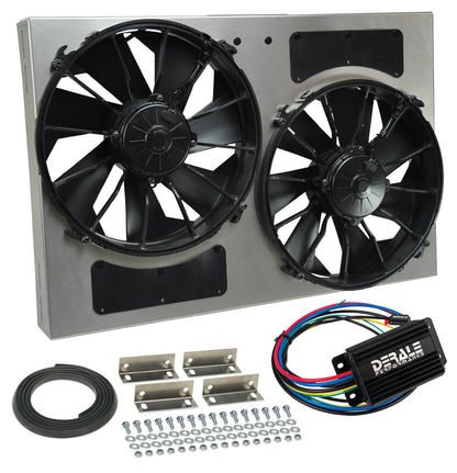 Powerpack - High Output Dual 12" RAD Fan/Alum Shroud Kit W/ PWM Controller