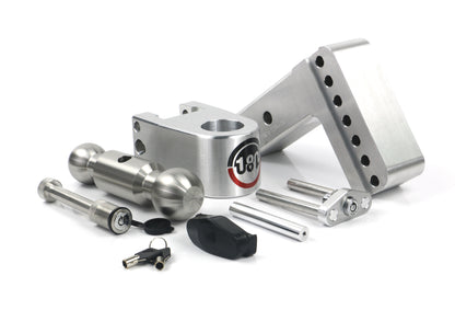 180 Hitch Stainless Steel Ball 4" Drop Hitch With 2.5" Shank Keyed Alike WS05 Included